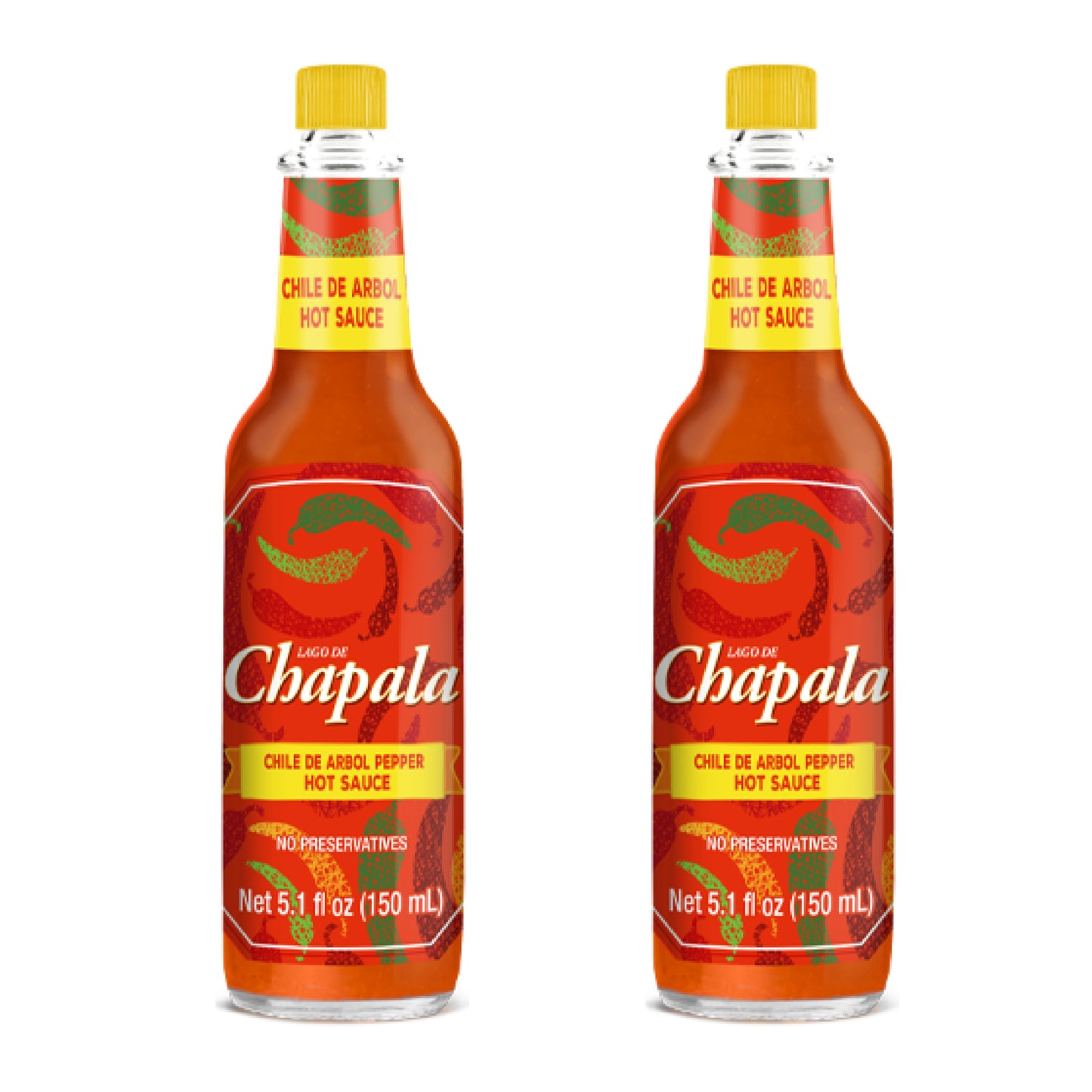 Lago de Chapala Hot Sauce - Chile de Arbol Pepper 2 Pack